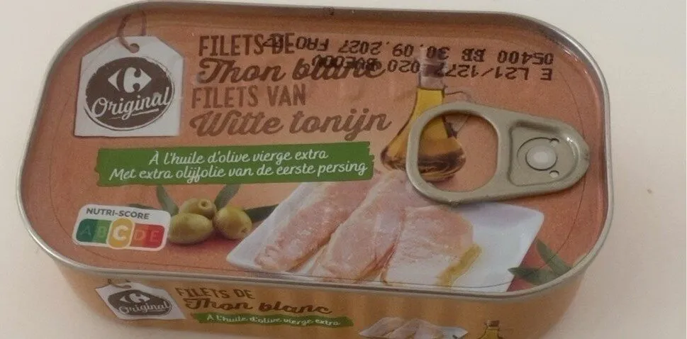 Filets de thon blanc à l'huile d'olive vierge extra