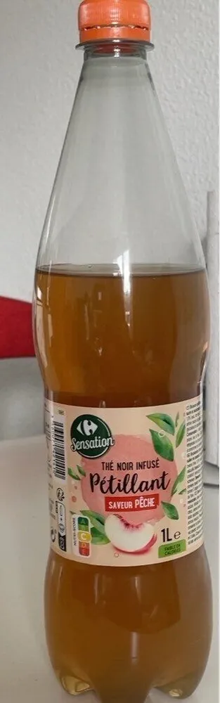Thé noir infusé pétillant pêche