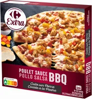 Pizza de pollo barbacoa horno de leña