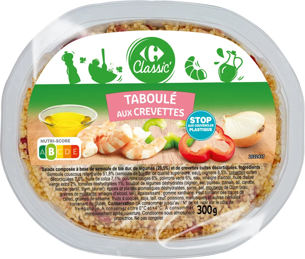 Taboulé aux crevettes