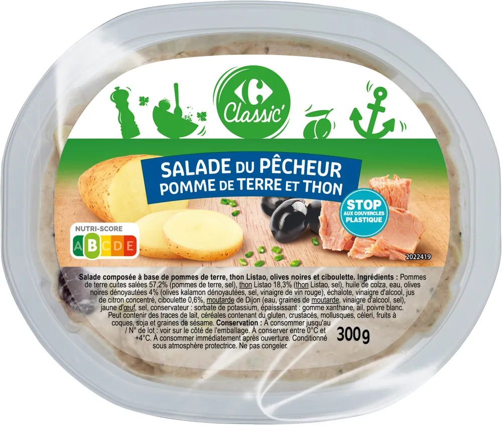 Salade du pêcheur pomme de terre et thon