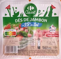 Dés de jambon - 25% de sel