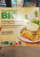 4 paniers feuilletés chèvre épinards