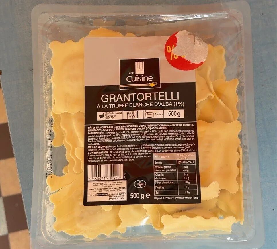 GRANTORTELLI à la TRUFFE BLANCHE d'ALBA (1%)