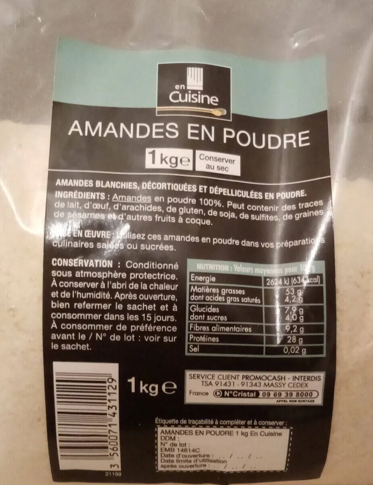 Amandes en poudre