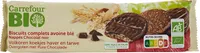 Biscuits complets avoine blé Nappés Chocolat Noir