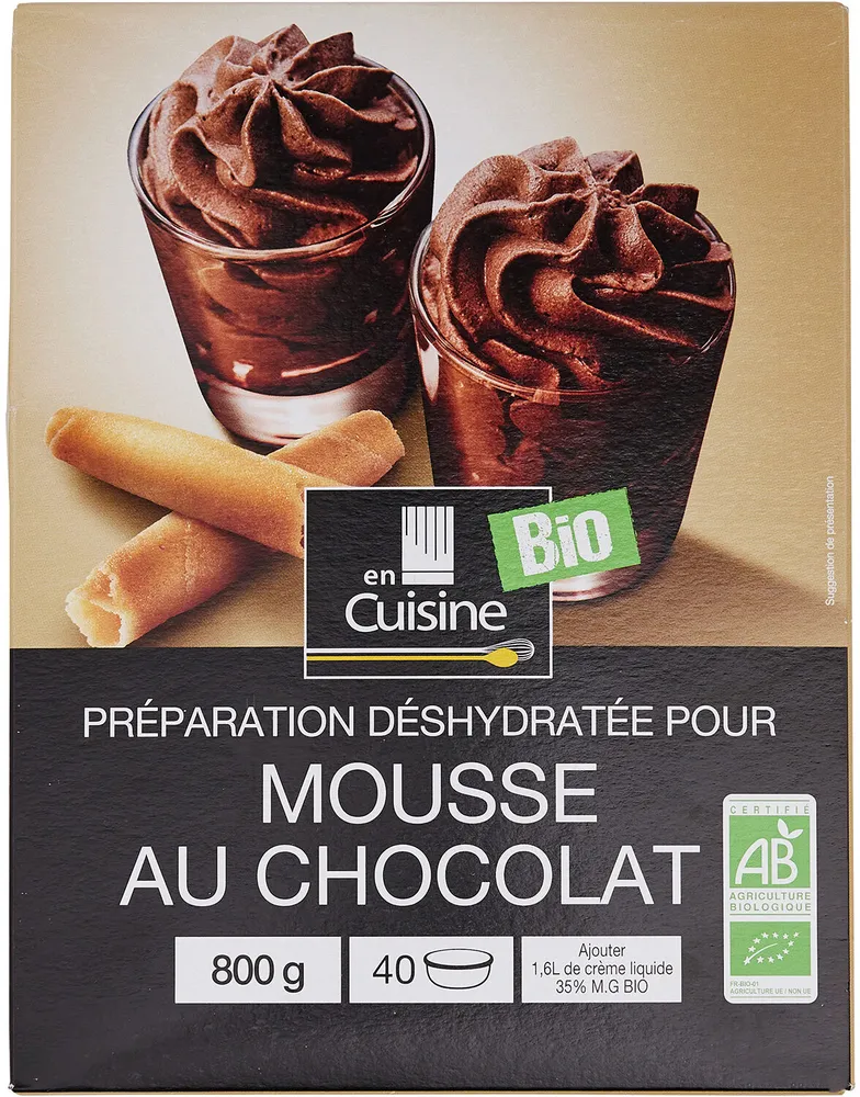 Preparation deshydratee pour mousse au chocolat