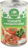 Tomate triturado con pimiento verde