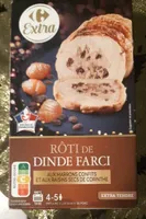 Roti de dinde farci aux marrons confits et aux raisins secs