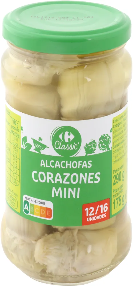 Mini corazones de alcachofa