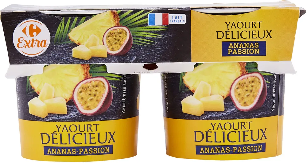 Yaourt délicieux ananas passion