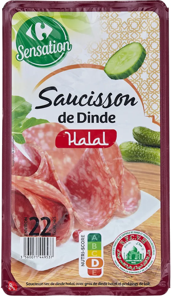 Saucisson de dinde Halal