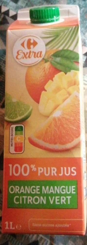 Jus orange mangue citron vert