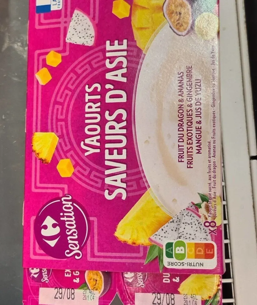 Yaourts saveurs d'asie