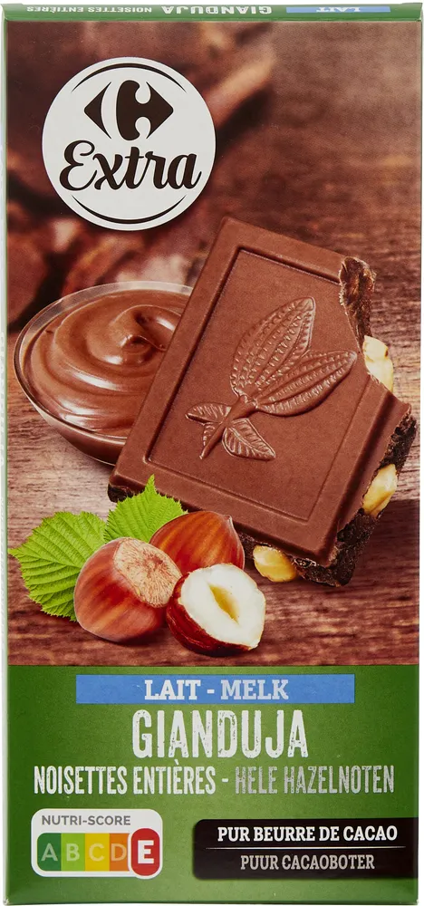 Lait gianduja noisettes entieres