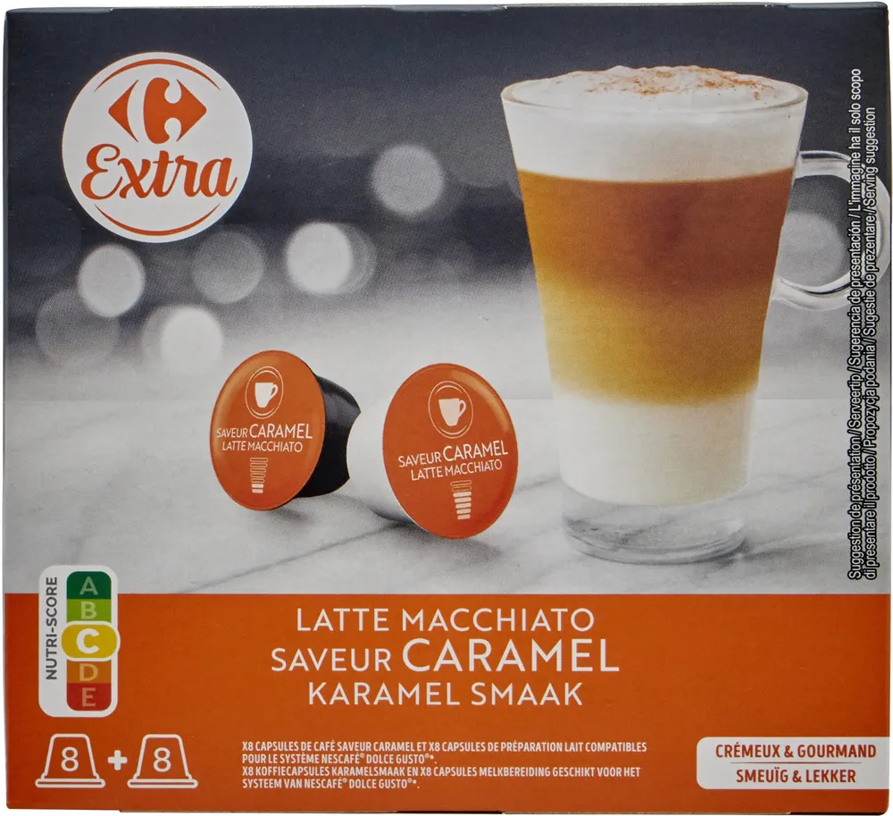 Latte macchiato saveur caramel karamel smaak
