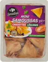 Mini samoussas crevettes légumes