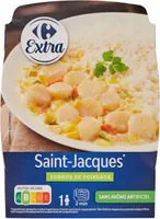 Saint-jacques* fondue de poireaux