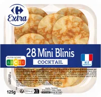 28 mini blinis cocktail