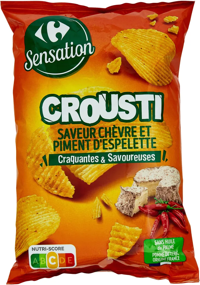 Crousti saveur chèvre et piment d'espelette
