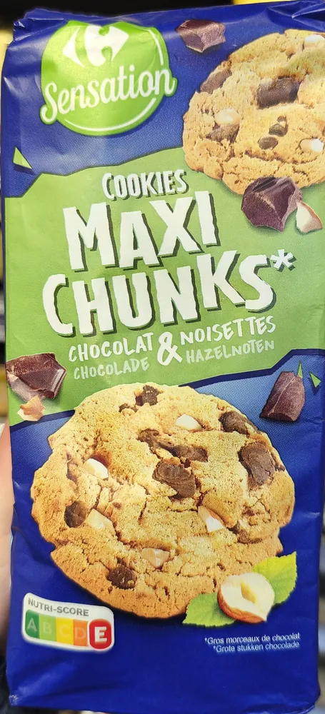 Cookies maxis chunks chocolat noisette