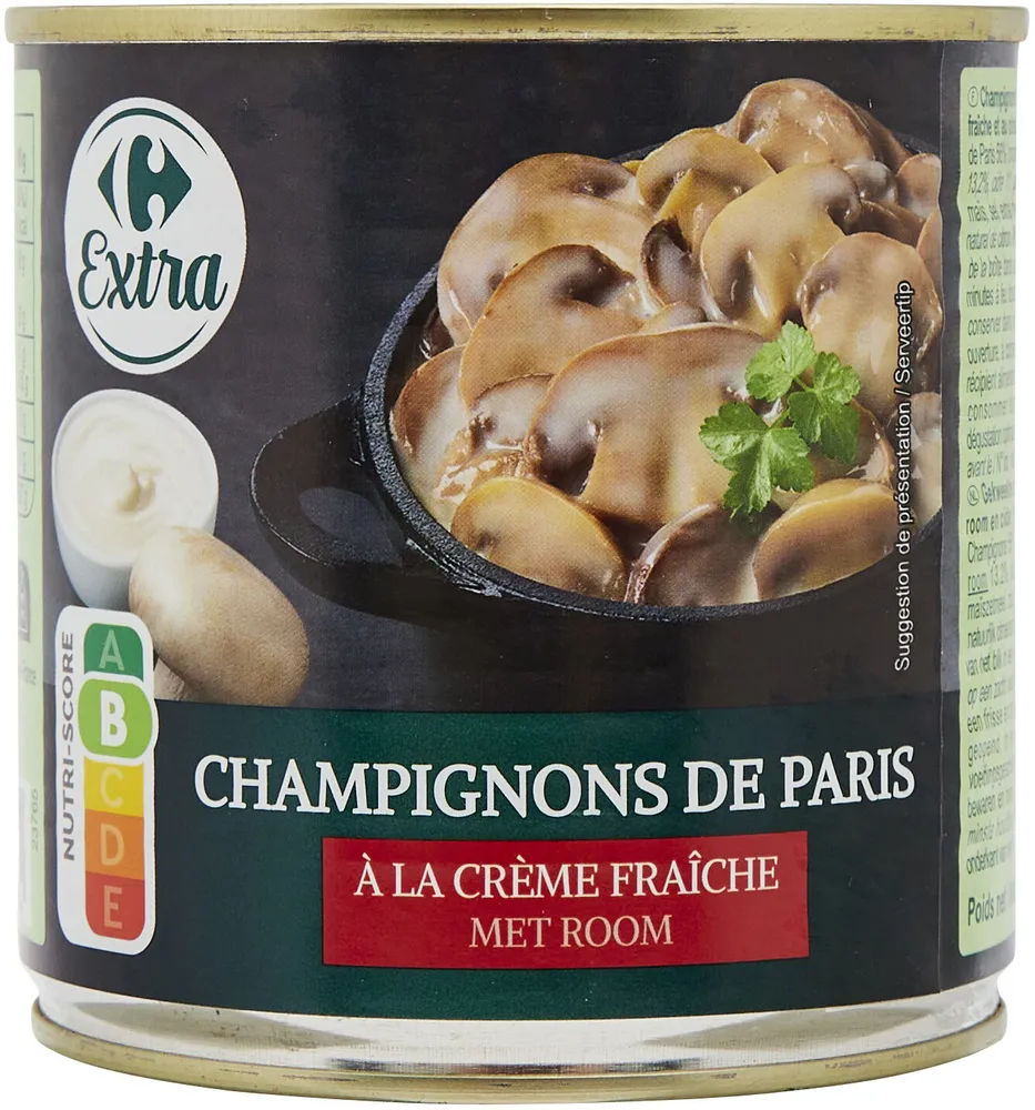 Champignons de Paris A LA CRÈME FRAÎCHE