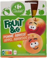 Compotes de pomme et abricots en gourde