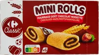 Mini rolls fourrage gout chocolat noisette