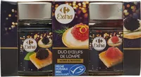 Duo d'œufs de Lompe noirs & rouges