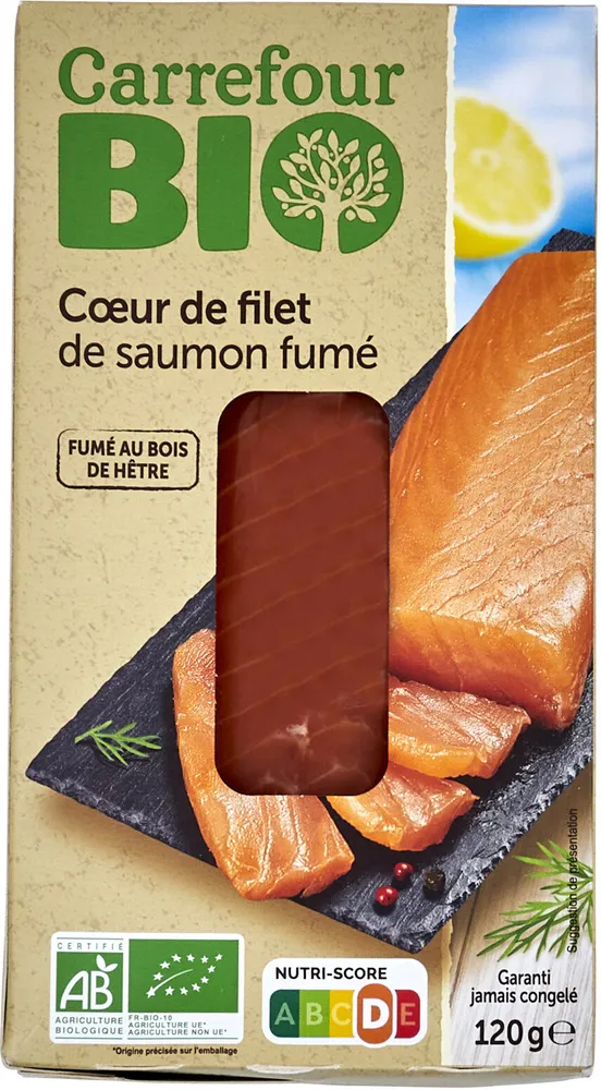 Cœur de filet de saumon fumé Décongelé