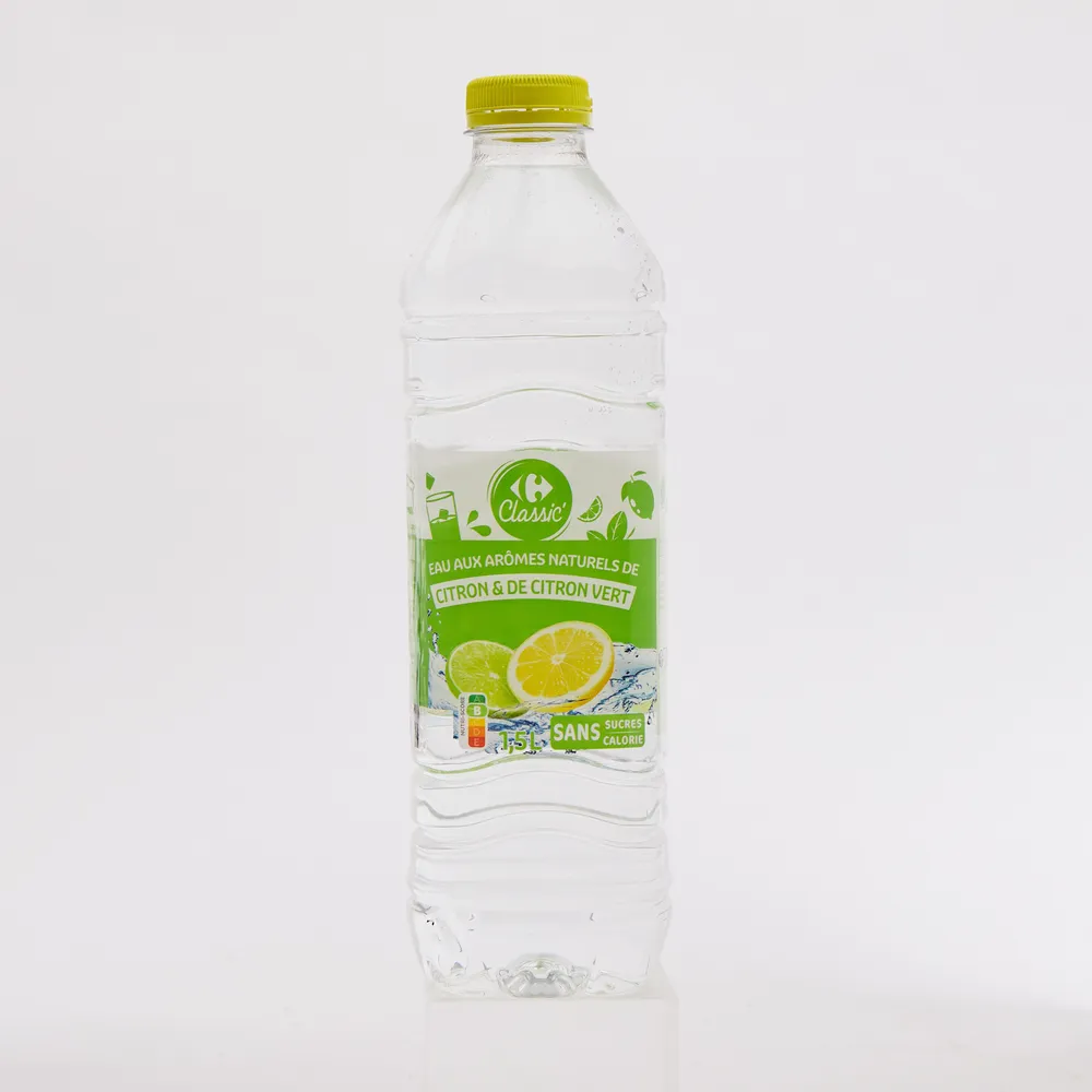 Eau aux arômes naturels de citron et de citron vert