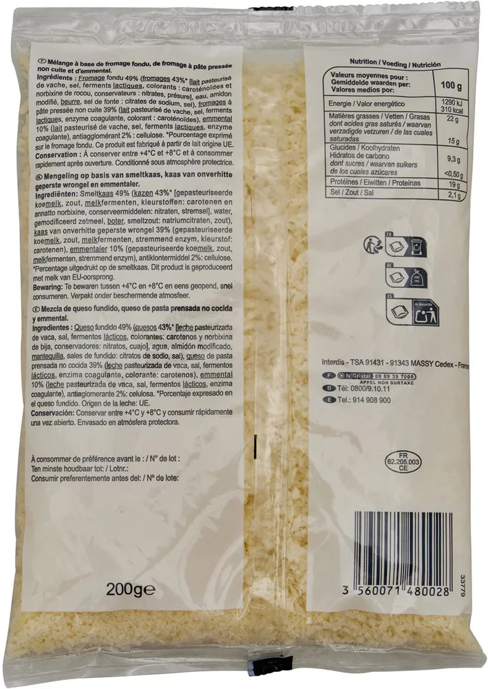 Fromages râpés