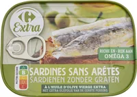 Sardines sans arêtes A l'huile d'olive vierge extra