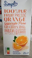 100% PUR FRUIT PRESSE ORANGE Jus d'orange