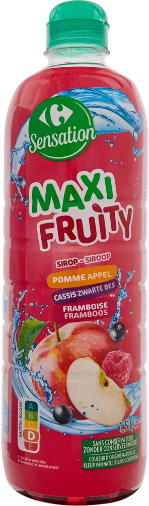 Maxi fruity sirop pomme cassis framboise