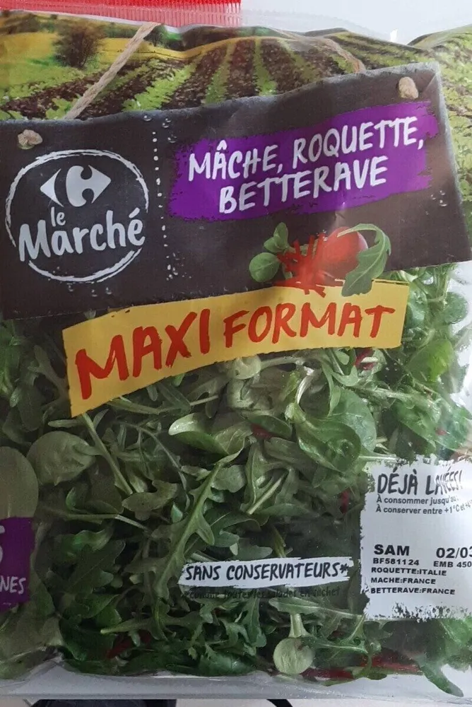 Mâche roquette betterave