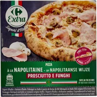 Pizza a la napolitaine prosciutto e funghi