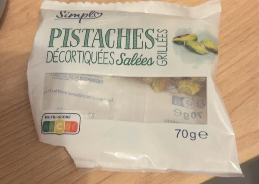 Pistaches décortiquées grillées salées