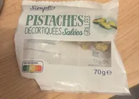 Pistaches décortiquées grillées salées