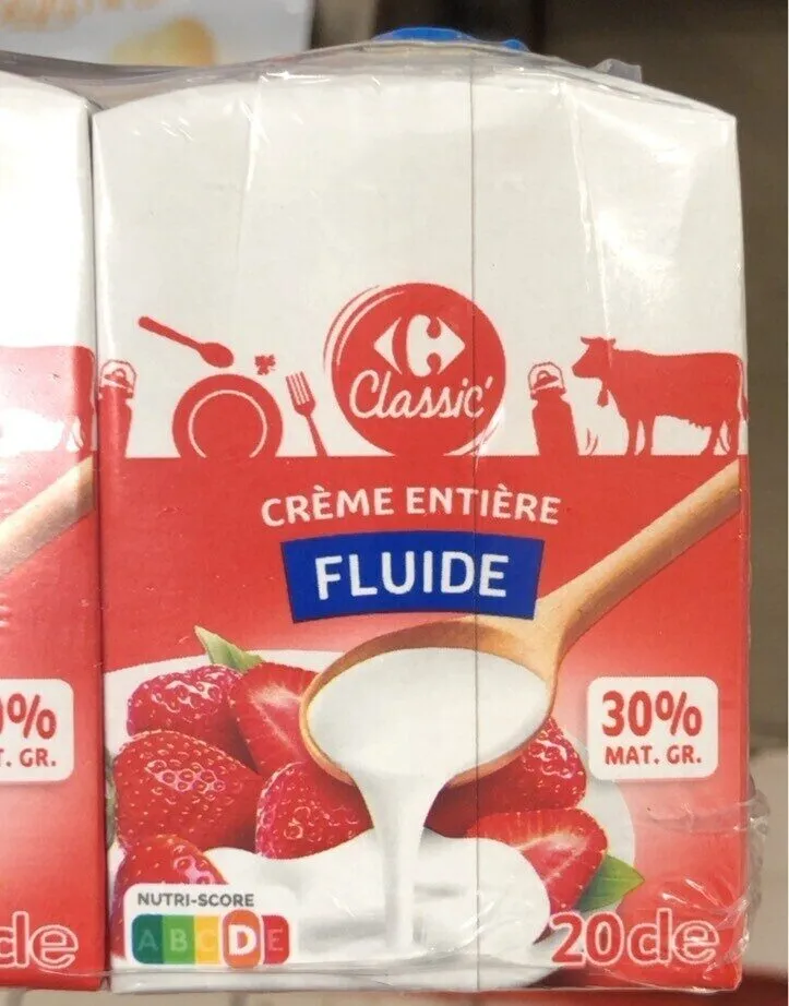 Crème entière Fluide