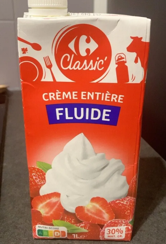 Crème entière fluide