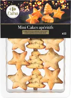 Mini Cakes apéritifs 6 MINI ETOILES CHÈVRE FIGUE MIEL 6 MINI SAPINS BLEU POIRE NOIX