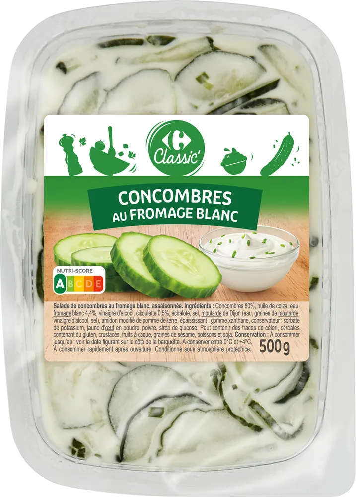 Concombre au fromage blanc