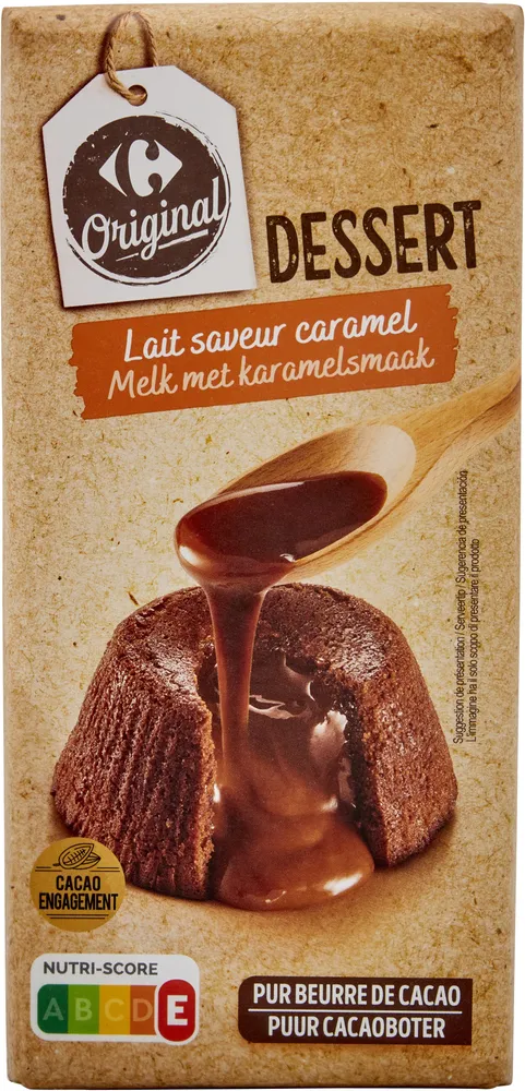 Chocolat dessert au lait saveur caramel