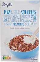 Riz et blé soufflés Chocolat