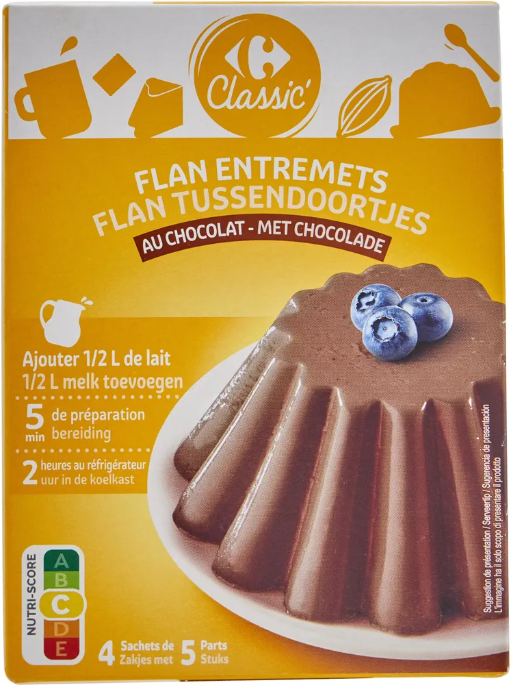 Flan entremets au chocolat