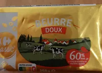 BEURRE DOUX 60% Mat.Gr. à teneur réduite en matière grasse
