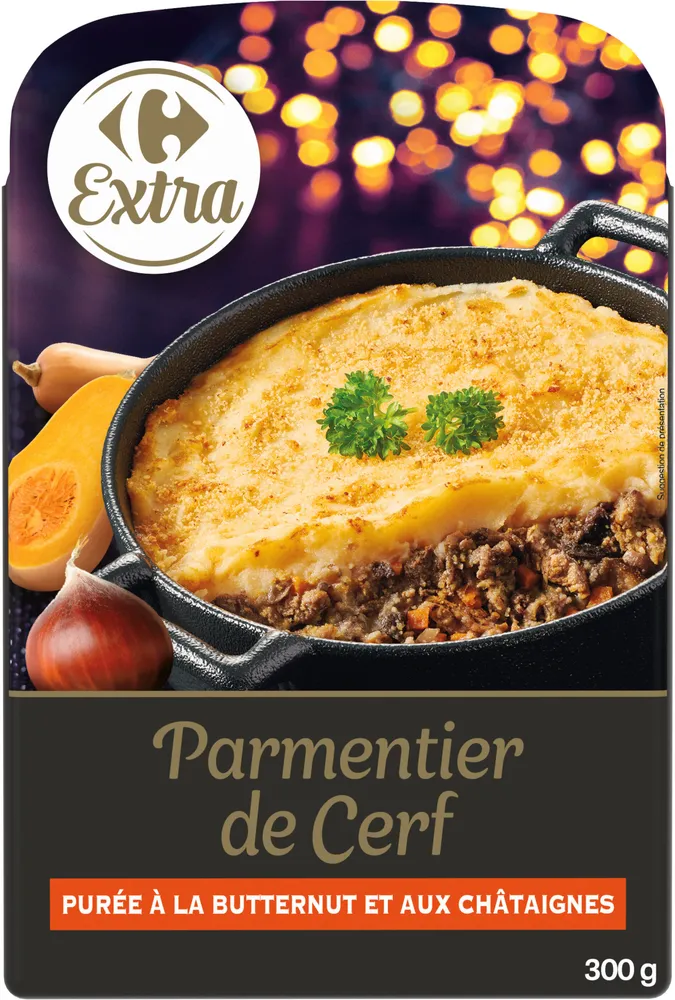 Parmentier de Cerf PURÉE A LA BUTTERNUT ET AUX CHÂTAIGNES