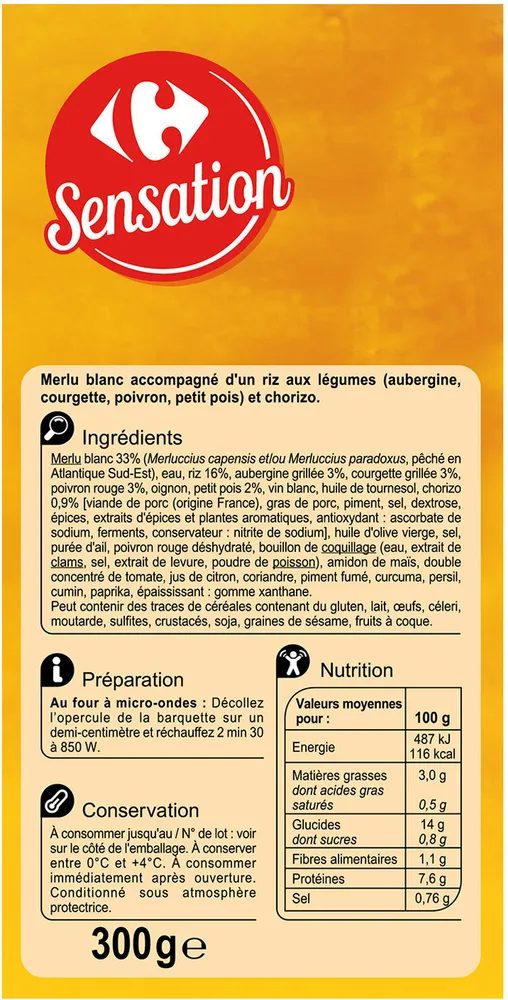 POISSON A L'ANDALOUSE Riz aux légumes