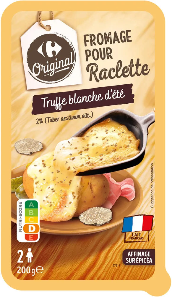 Fromage pour Raclette Truffe blanche d'été 2% (TUBER AESTIVUM VITT.) Aromatisé